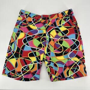 Loudmouth Scribblz Golf Shorts Mens Size 35 Colorful Summer Active Happy